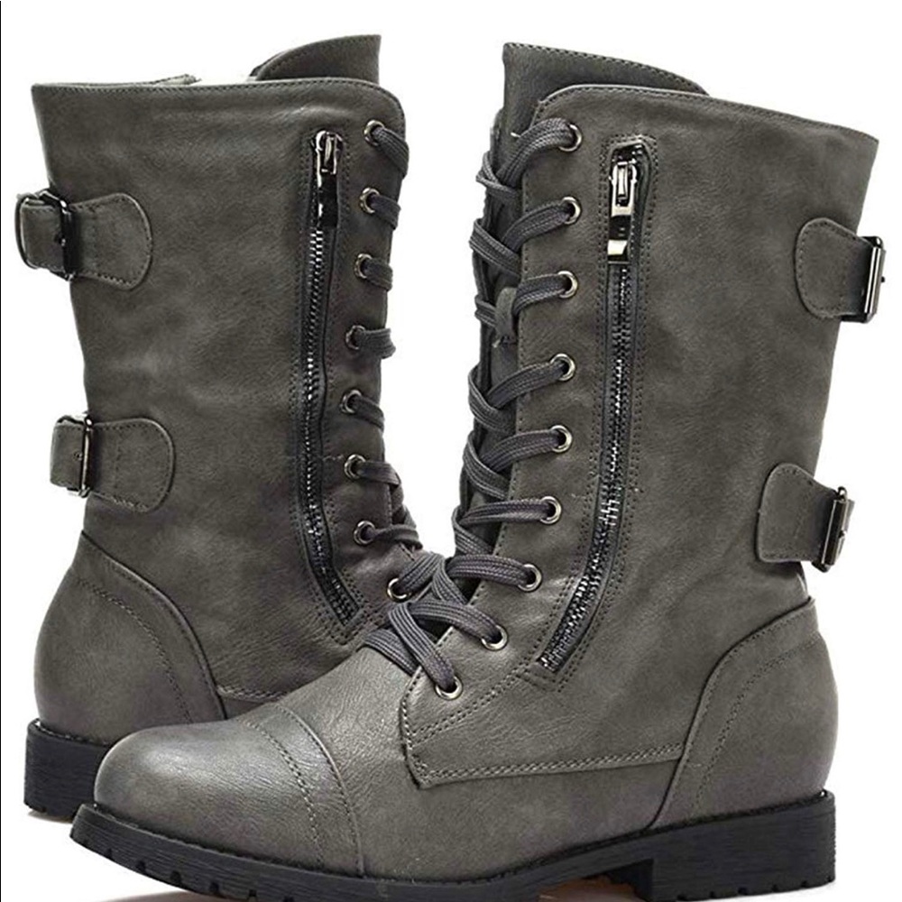 Women's Winter Faux Fur Lining Combat Boot